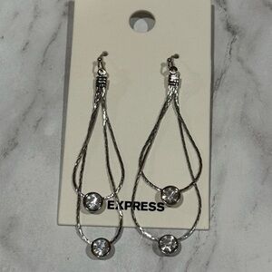 Express Twisted Silver Drop Earrings